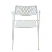 Sedia da Giardino Windsor Impilabile 56x56x78 h cm in Acciaio Bianco