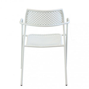 Sedia da Giardino Windsor Impilabile 56x56x78 h cm in Acciaio Bianco