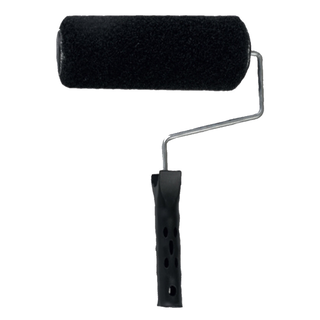 Gamma - Rullo per stucco da 20 cm in nylon poliammide nero a manico fisso Professionale