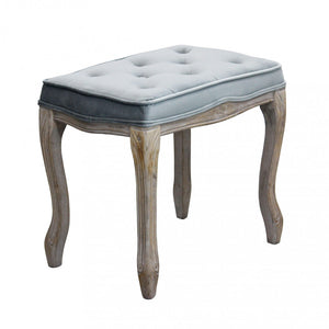 Sgabello Marly 50x36x47 h cm in Velluto Grigio