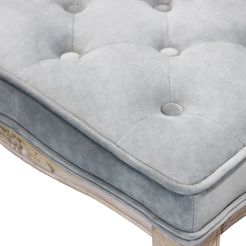 Sgabello Marly 50x36x47 h cm in Velluto Grigio