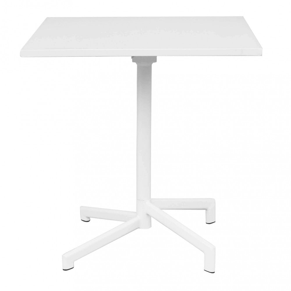 Tavolo Vega 70x70x73 h cm in Acciaio Bianco