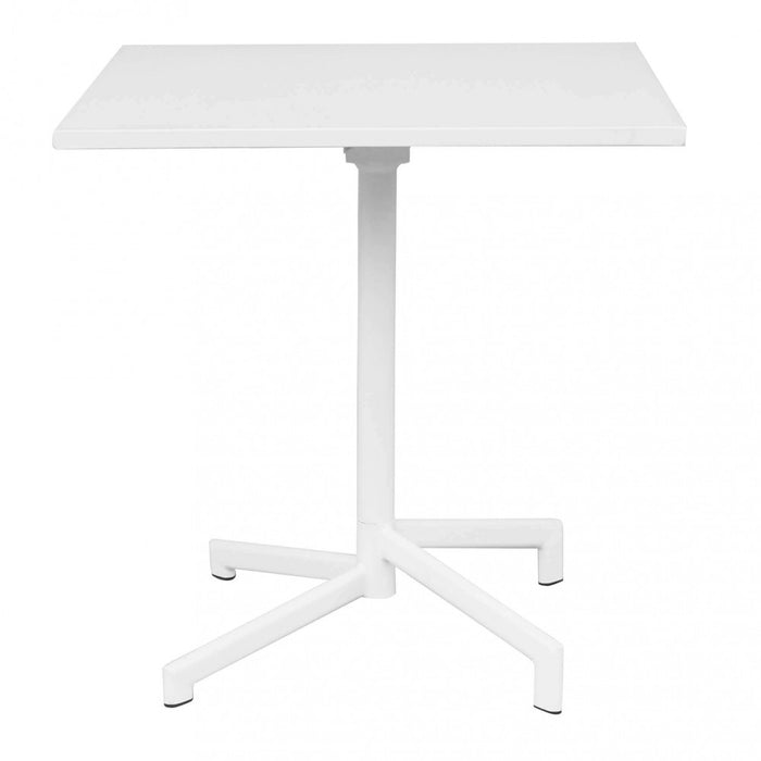 Tavolo Vega 70x70x73 h cm in Acciaio Bianco