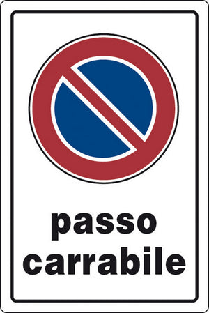 10pz targa segnaletica passo carrabile 2124