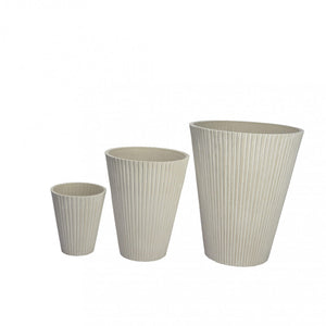 Vaso Grande Iris Ø39x46 cm in Fibra sintetica Bianco