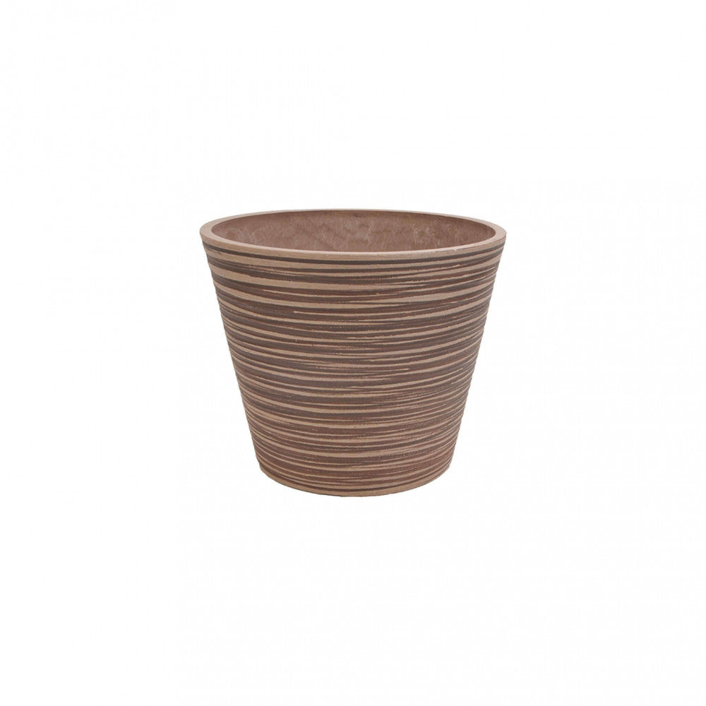 Vaso Medio Camelia Ø35x33 cm in Fibra sintetica Tortora