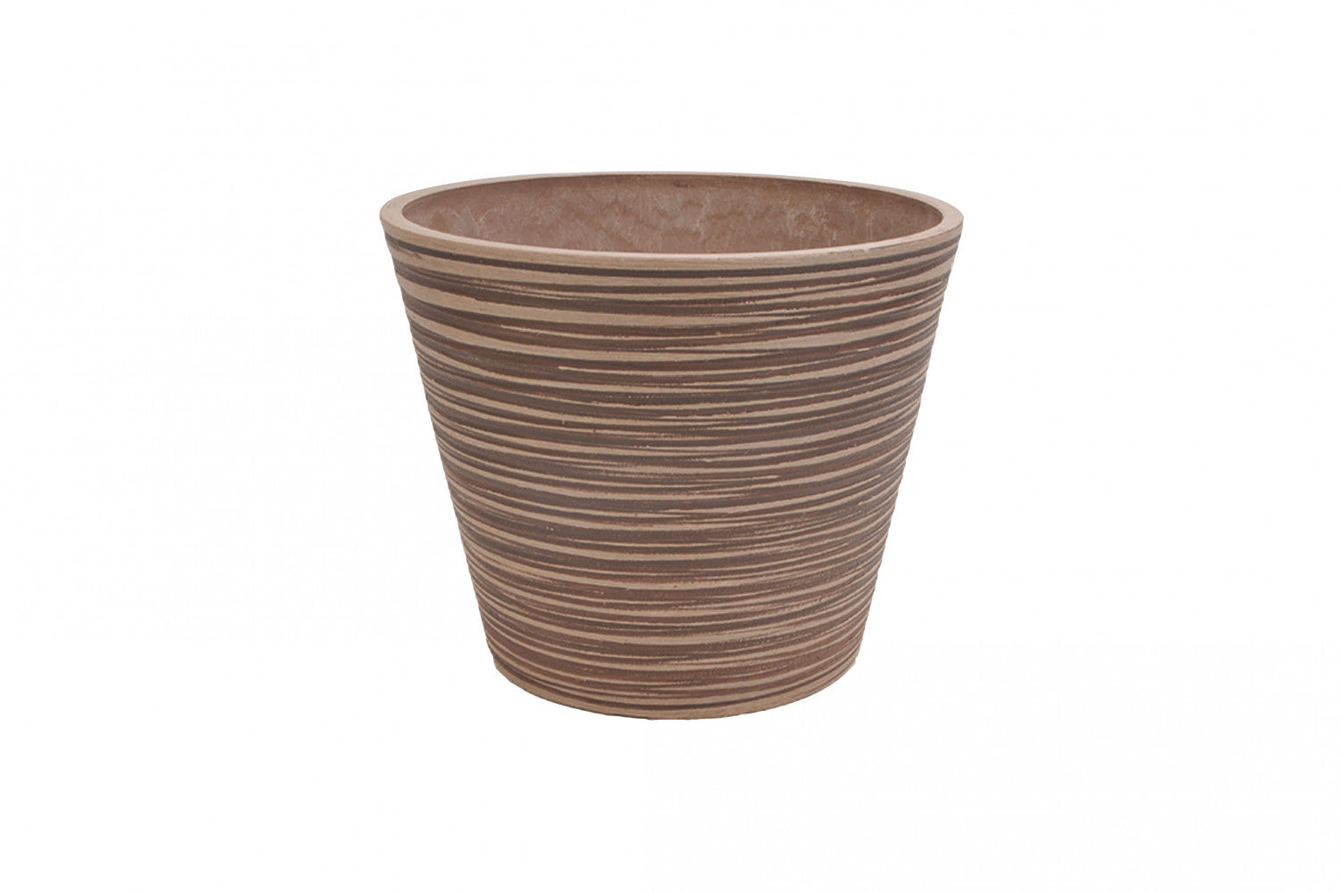 Vaso Medio Camelia Ø35x33 cm in Fibra sintetica Tortora