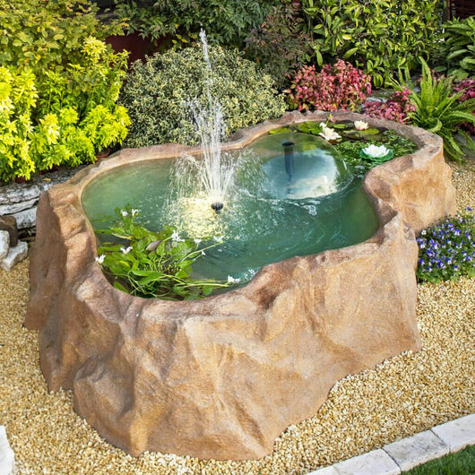 Laghetto Artificiale Roccia Fuori Terra 275x185x52 cm 900 Litri