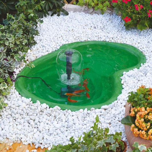 Laghetto Artificiale Verde da Giardino 110x78x28 cm 120 Litri