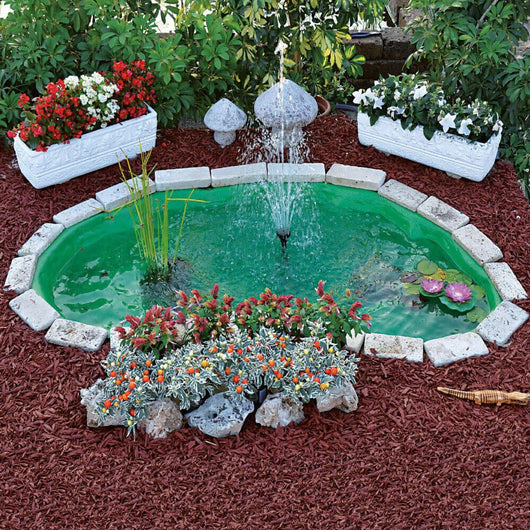 Laghetto Artificiale Verde da Giardino 185x115x36 cm 270 Litri