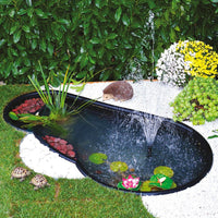 Laghetto Artificiale Nero da Giardino 190x105x52 cm 500 Litri