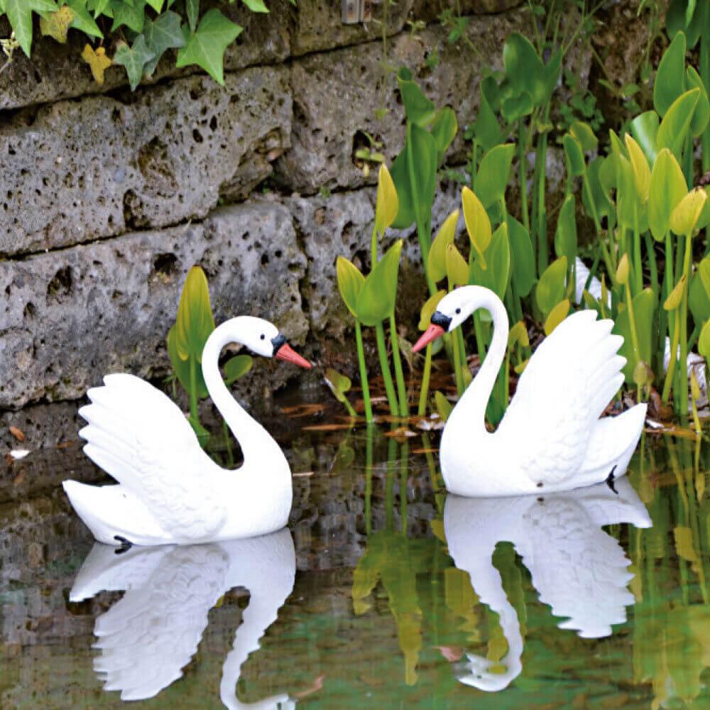 Piccolo Cigno Decorativo per Laghetti da Giardino