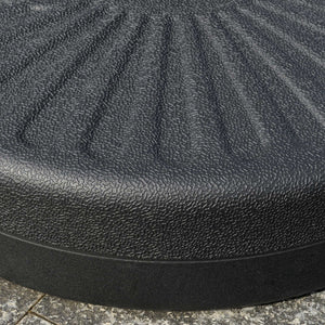 Base per Ombrellone da giardino Ø51x28 cm in Polietilene Nero