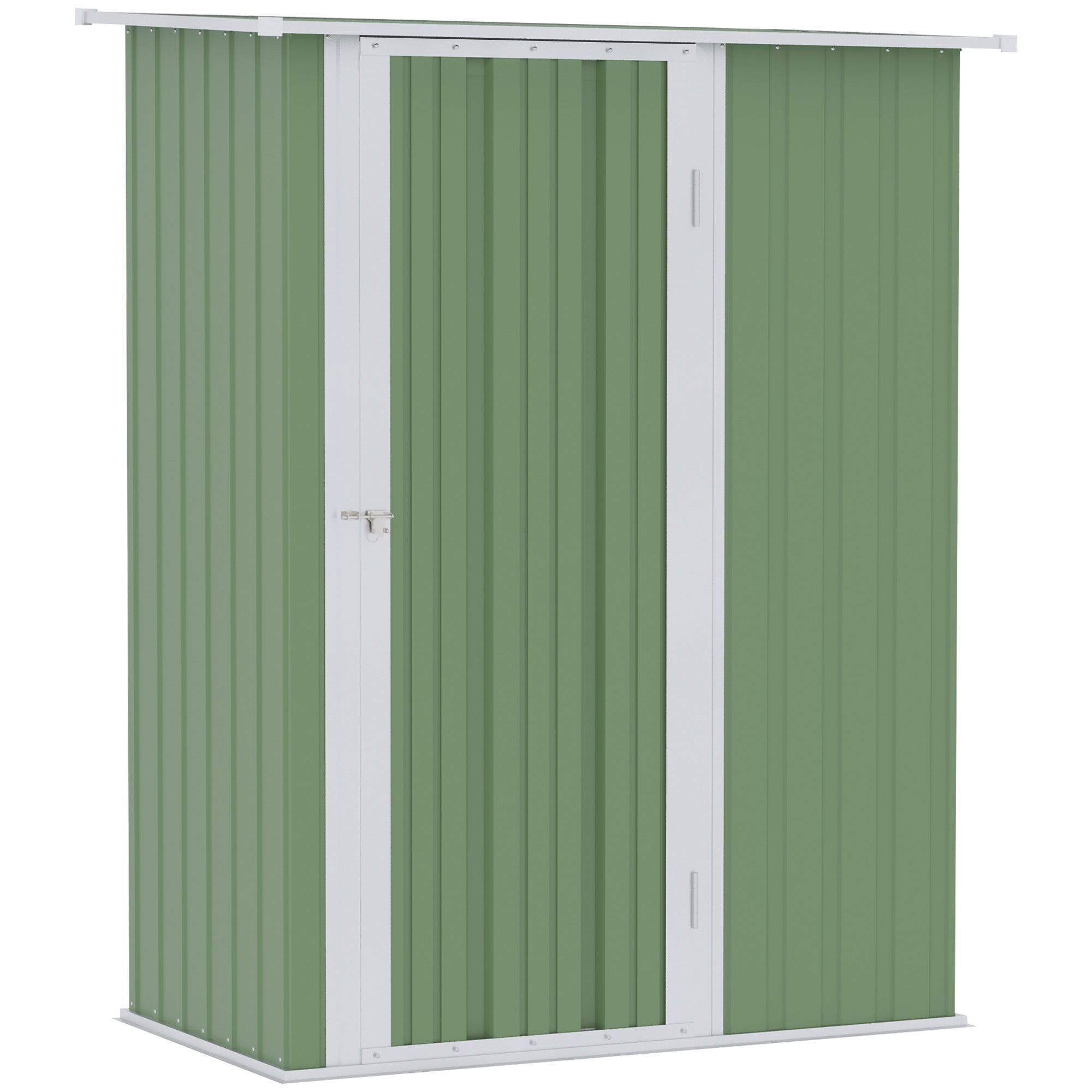 Casetta Box da Giardino 142x84x189 cm in Acciaio Verde