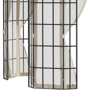 Gazebo da Giardino 3,65x3m in Metallo Beige