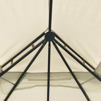 Gazebo da Giardino 3,65x3m in Metallo Beige