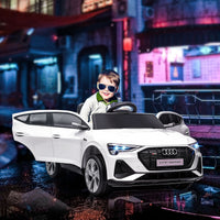 Macchina Elettrica per Bambini 12V con Licenza Audi E-Tron Sportback Bianco