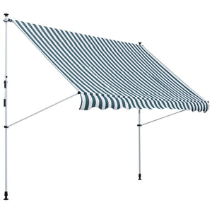 Tenda da Sole a Muro 300x150 cm in Metallo e Poliestere Verde