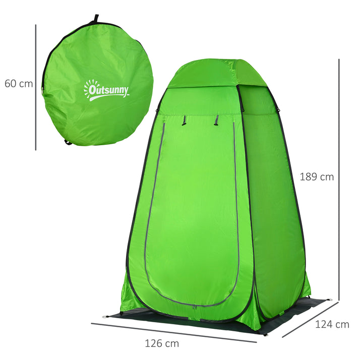 Tenda Doccia da Campeggio 126x124x189 cm in Poliestere Verde