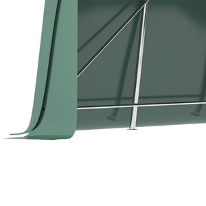 Tendone Garage per Auto Attrezzi 600x255-310x255 cm in Acciaio e PVC Verde Scuro