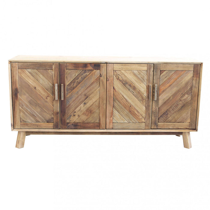 Credenza Roland 180x48x85 h cm in Pino riciclato Marrone