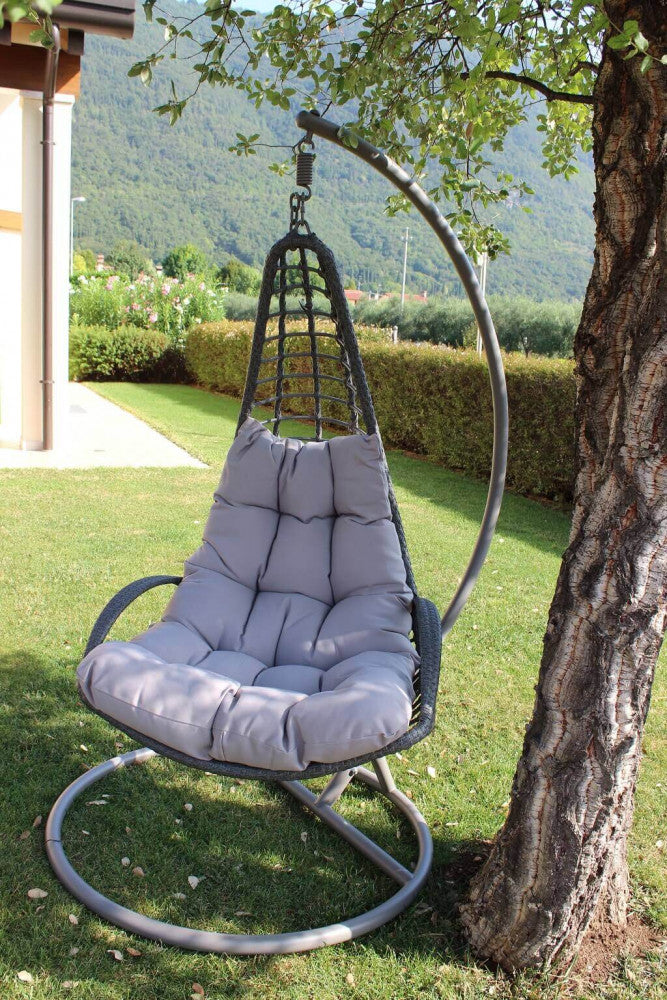 Dondolo Lipari in Wicker Grigio