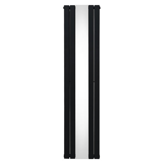 Radiatore a Specchio a Doppia Colonna Verticale Nero 1800mm x 425mm