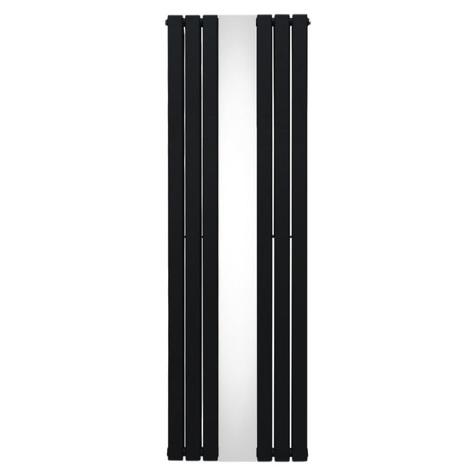 Radiatore a Specchio a Doppia Colonna Verticale Nero 1800mm x 565mm