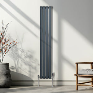 Radiatore a colonna ovale - 1600mm x 240mm - Grigio Antracite