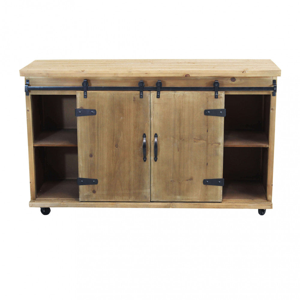 Mobile Dominic 123x41x75 h cm in Legno Marrone