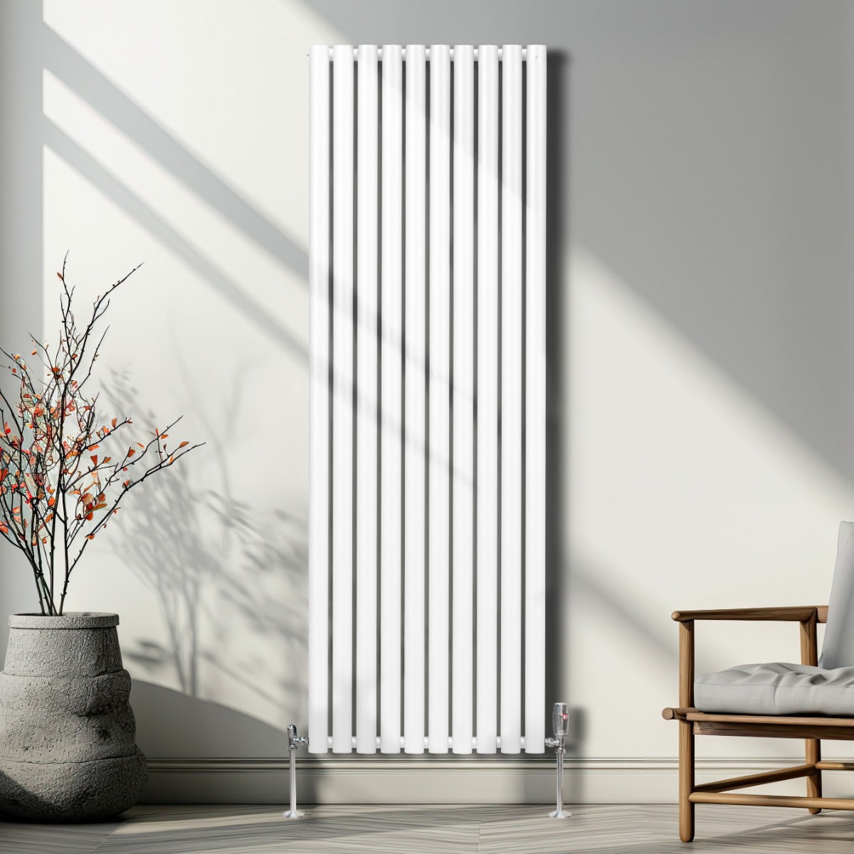 Radiatore a colonna ovale - 1800mm x 600mm - Bianco