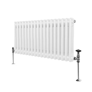 Termosifone Radiatore a 2 colonne per riscaldamento centralizzato orizzontale Bianco 30x83cm