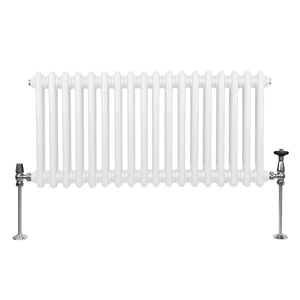 Termosifone Radiatore a 2 colonne per riscaldamento centralizzato orizzontale Bianco 30x83cm