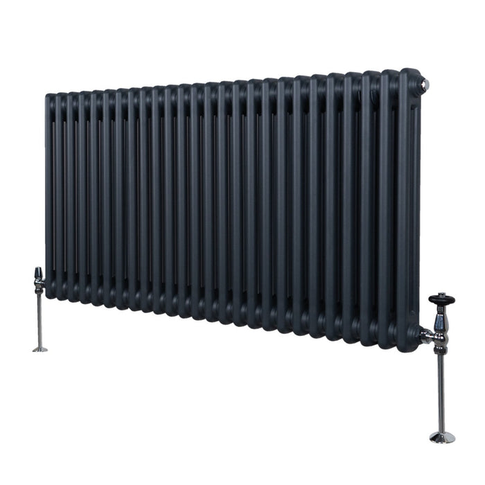 Termosifone Radiatore a 2 colonne per riscaldamento centralizzato Grigio Antracite 60 x 119cm