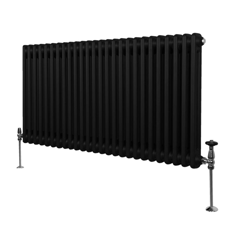 Termosifone Radiatore a 2 colonne per riscaldamento centralizzato Nero 60 x 119cm