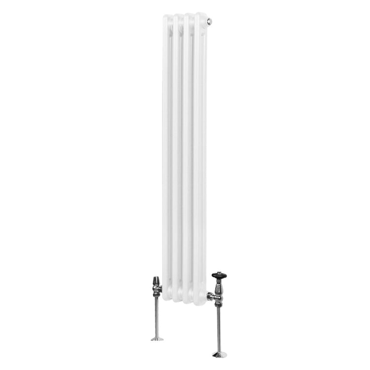 Termosifone Radiatore a 2 colonne per riscaldamento centralizzato verticale Bianco 150x20cm
