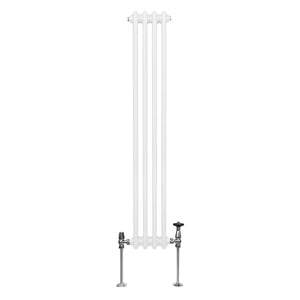 Termosifone Radiatore a 2 colonne per riscaldamento centralizzato verticale Bianco 150x20cm