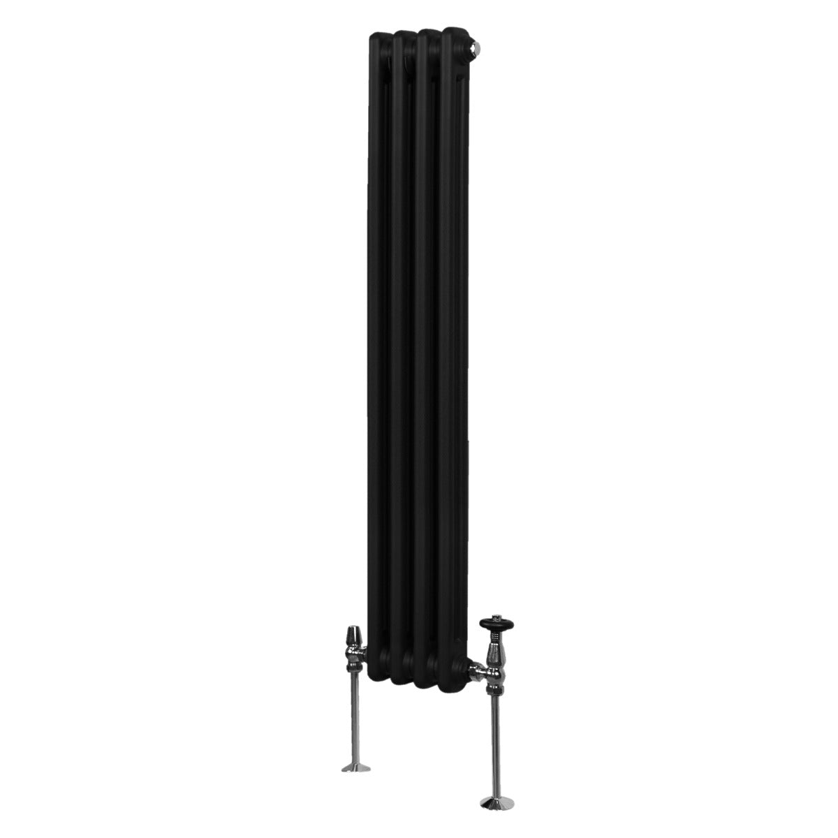 Termosifone Radiatore a 2 colonne per riscaldamento centralizzato verticale Nero150x20cm