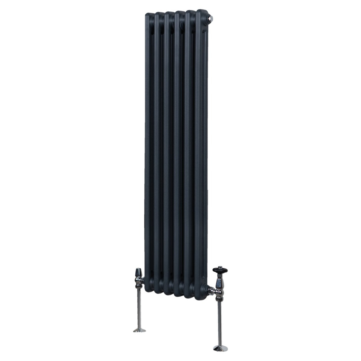 Termosifone Radiatore a 2 colonne per riscaldamento centralizzato verticale Grigio Antracite 150x29cm