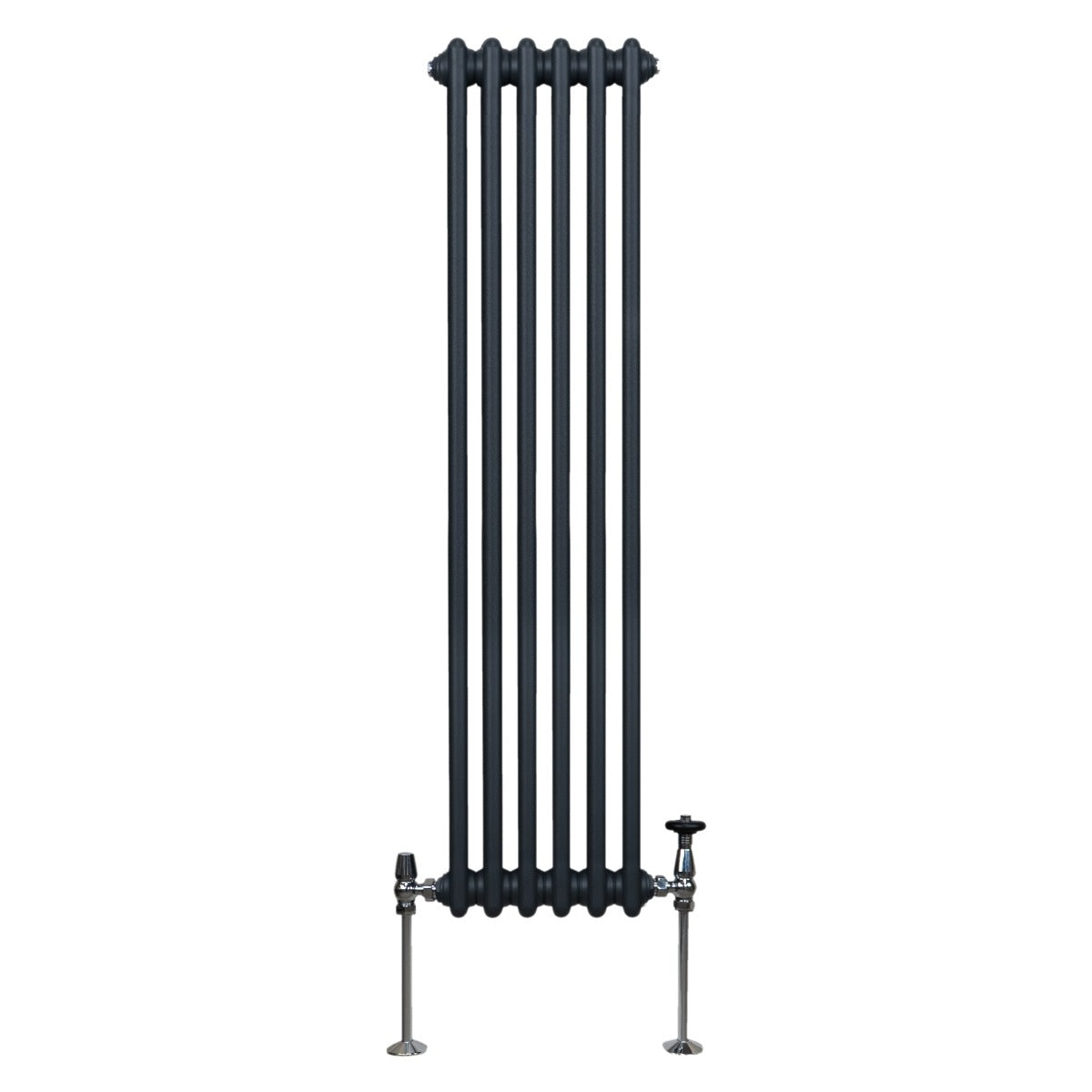 Termosifone Radiatore a 2 colonne per riscaldamento centralizzato verticale Grigio Antracite 150x29cm