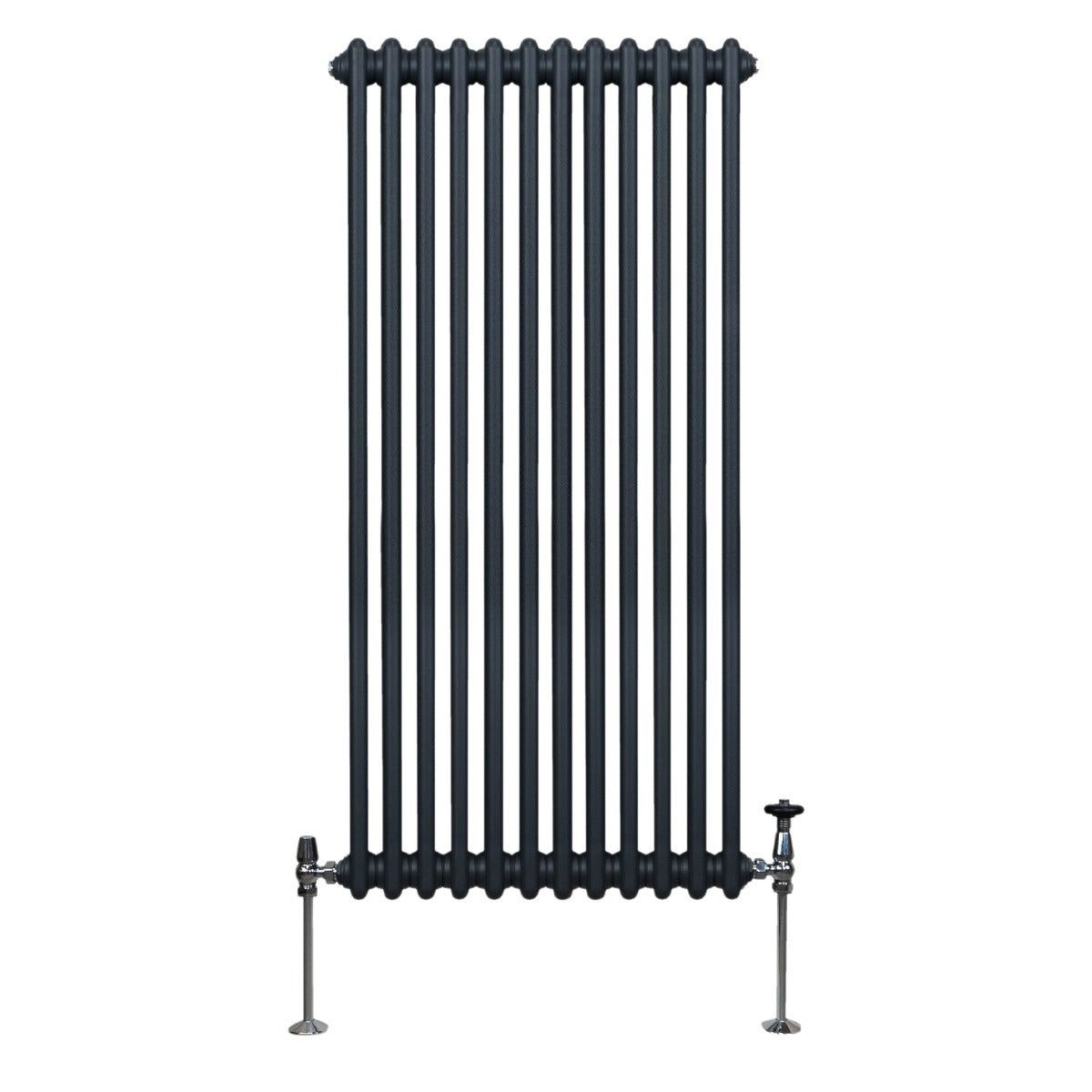 Termosifone Radiatore a 2 colonne per riscaldamento centralizzato verticale Grigio Antracite 150x56cm