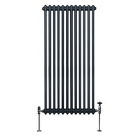 Termosifone Radiatore a 2 colonne per riscaldamento centralizzato verticale Grigio Antracite 150x56cm