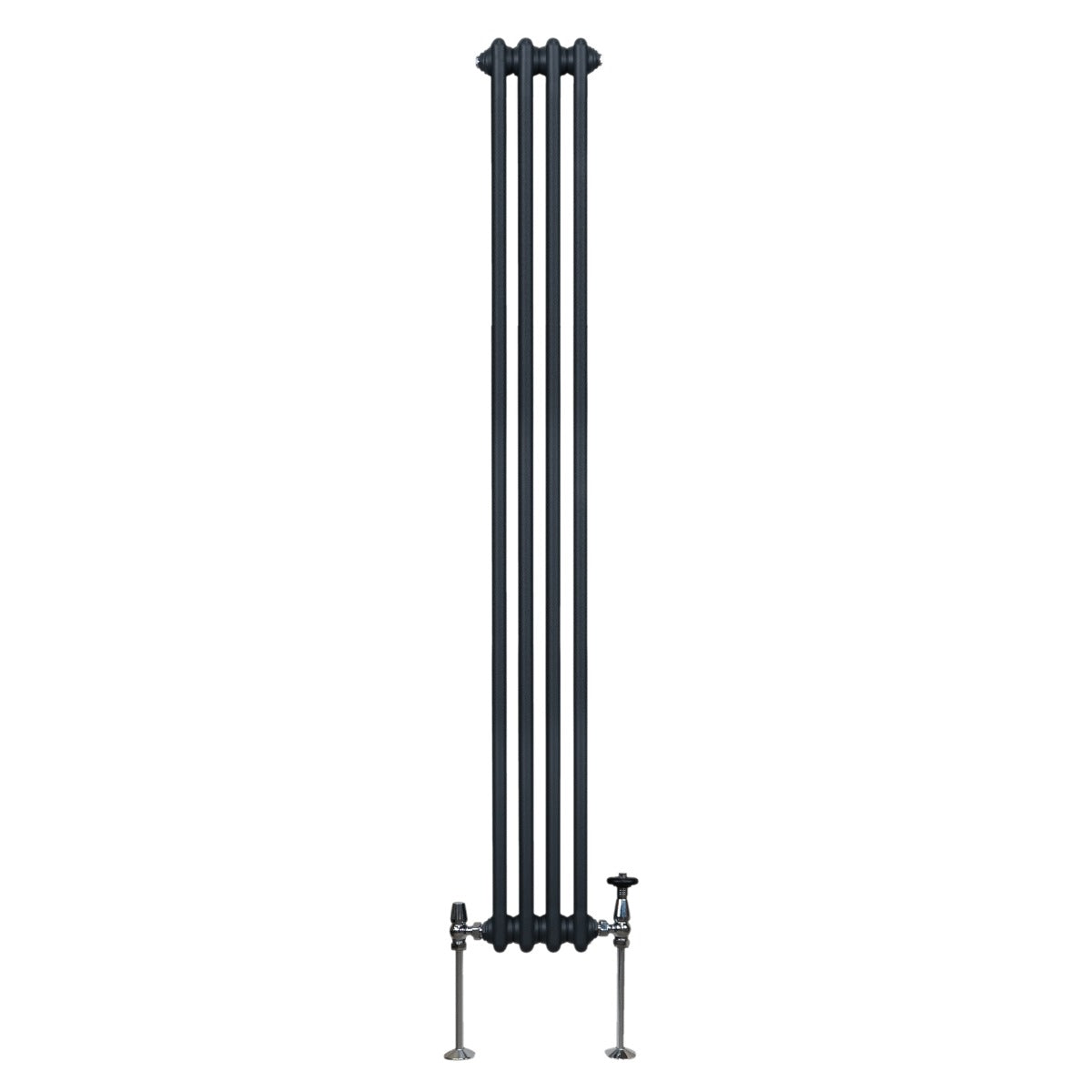 Termosifone Radiatore a 2 colonne per riscaldamento centralizzato verticale Grigio Antracite 180x20cm