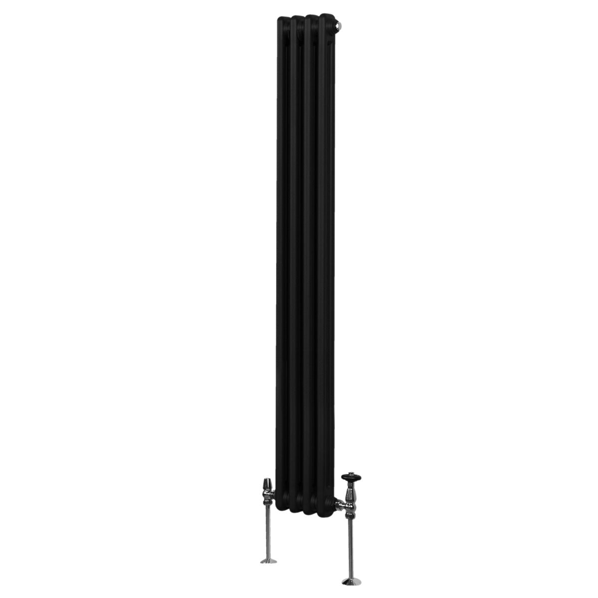 Termosifone Radiatore a 2 colonne per riscaldamento centralizzato verticale Nero 180x20cm