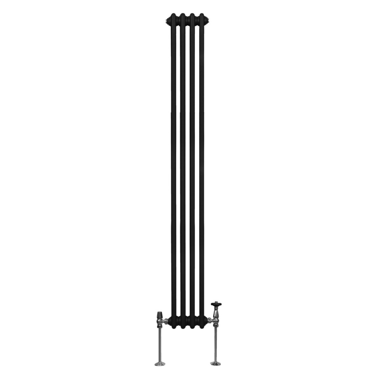 Termosifone Radiatore a 2 colonne per riscaldamento centralizzato verticale Nero 180x20cm