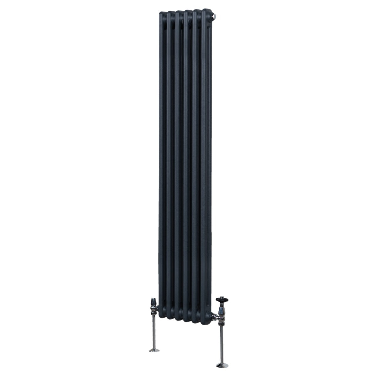 Termosifone Radiatore a 2 colonne per riscaldamento centralizzato verticale Grigio Antracite 180x29cm