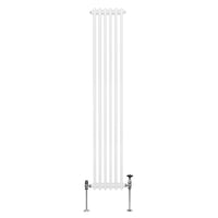 Termosifone Radiatore a 2 colonne per riscaldamento centralizzato verticale Bianco 180x29cm