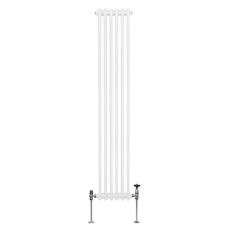 Termosifone Radiatore a 2 colonne per riscaldamento centralizzato verticale Bianco 180x29cm