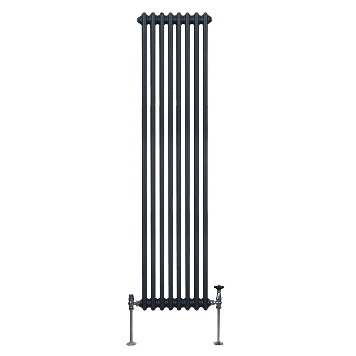 Termosifone Radiatore a 2 colonne per riscaldamento centralizzato verticale Grigio Antracite 180x38cm