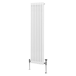 Termosifone Radiatore a 2 colonne per riscaldamento centralizzato verticale Bianco 180x38cm